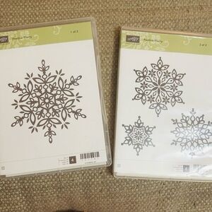 TWO NEW Sets Stampin Up  SNOWFLAKES Stamps